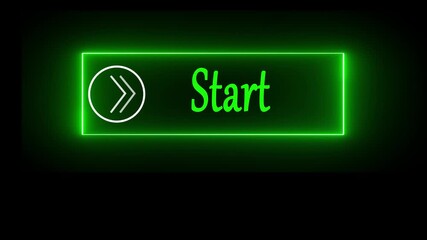 neon text start on black background - Powered by Adobe