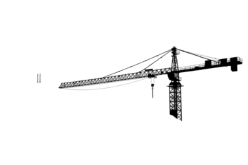 Abstract geometric pattern of glowing white lines isolated on transparent background