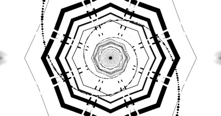 Tunnel video loop creating a seamless motion background with captivating geometric patterns and visuals