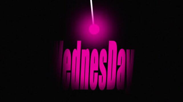 Wednesday text on black background