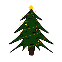 Festive Christmas icon set vector illustration