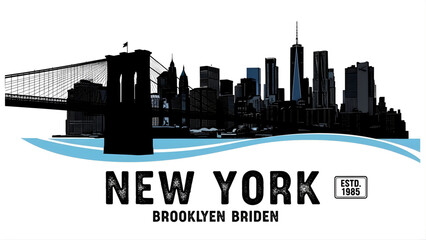 Obraz premium New york city skyline illustration