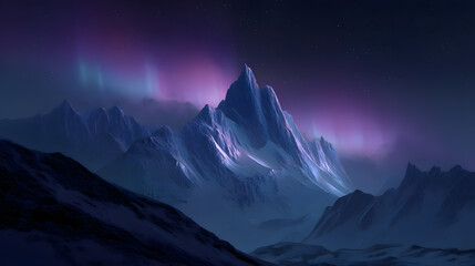 Aurora Borealis over Snowy Mountains: Witness the awe-inspiring dance of the Aurora Borealis illuminate snow-capped mountain peaks under the cloak of a starlit night.
