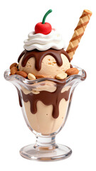 Delicious Ice Cream Sundae Illustration