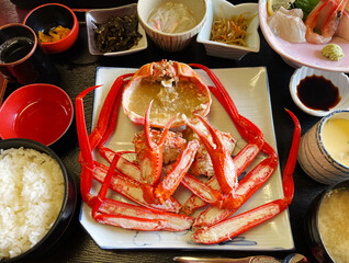 蟹料理 新鮮なズワイガニ(松葉ガニ)