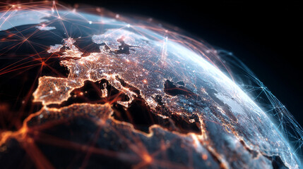 technology innovation and global connectivity concept