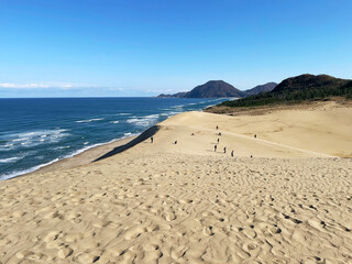 冬の鳥取砂丘　日本