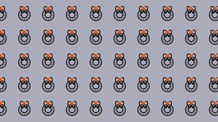 Festive Wreath Pattern - A Seamless Holiday Background.