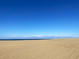 冬の鳥取砂丘　日本