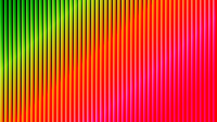 A vibrant abstract background featuring a colorful gradient of vertical lines from green to red,...