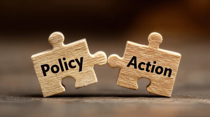 Connecting Policy Decisions and Actionable Steps Through Wooden Puzzle Pieces in a Metaphorical Representation