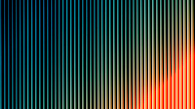 Abstract background of vertical lines with a vibrant color gradient from teal blue to fiery orange.