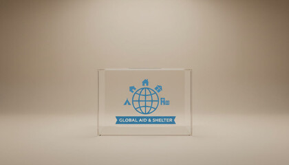 Support global aid and shelter with compassion, promote housing, and provide disaster relief for communities in need around the world with a clear donation box