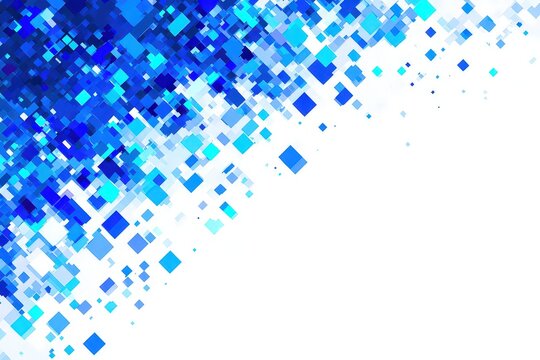 Abstract Background Featuring Scatterd Blue Squares on a White Backdrop with a Clean and Modern Aesthetic Ideal for Graphic Design Projects