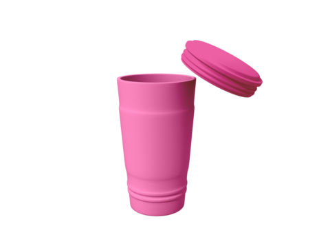 Plastic coffee cup branding mockup