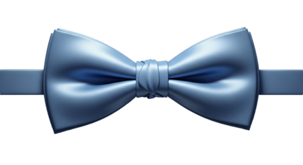 Elegant light blue satin bow tie on a dark background