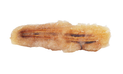 Date pit isolated on white background. Close-up