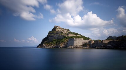 Fortress on a hill by sea