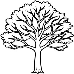 Obraz premium vector tree silhouette