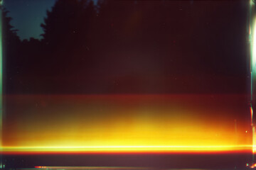 Obraz premium Abstract cinematic light leak gradient texture with glowing horizon and film burn effect for creative background