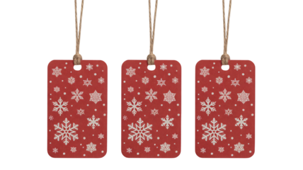 Festive winter season decorations with snowflake design for holiday gifts and crafts
