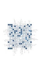 Obraz premium Modern circuit board design with connecting lines and squares for technology