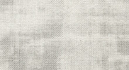 Neutral light beige linen fabric texture. High-resolution top view detailing the rough, woven fiber pattern and grainy surface.