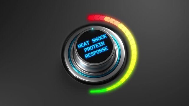 heat stress visible on monitor, scientist watches glowing chrome indicator closely, researchers monitor live experimental data and heat stress indicators on digital display screens continuously