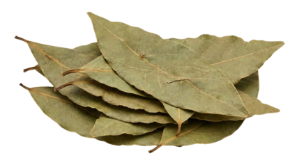 Aromatic Bay Leaves: A collection of dried bay leaves, showcasing their distinct texture and color, perfect for adding depth and flavor to any culinary creation.