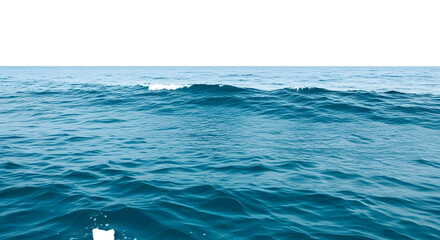 Deep blue ocean waves crashing and rolling on a sunny day