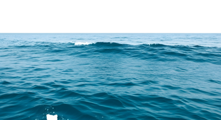 Deep blue ocean waves crashing and rolling on a sunny day