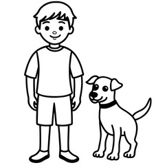 boy and dog
