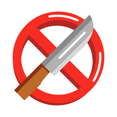 symbol prohibiting sharp objects
