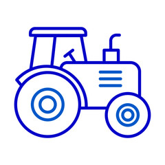Farm Tractor Outline Vehicle