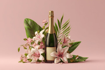 Celebrate joy with champagne and floral elegance