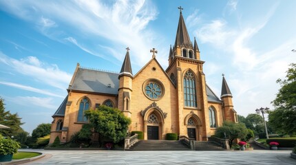 Church architecture cathedral building religious landmark christianity sky tourism travel faith
