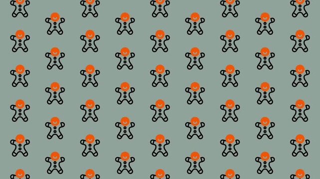 Gingerbread Man Pattern - Festive and Fun Design.