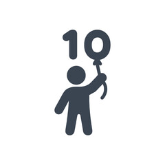 Tenth Birthday Celebration Balloon Icon