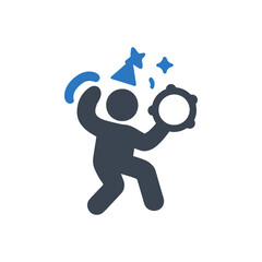 Tambourine Dancer Party Icon