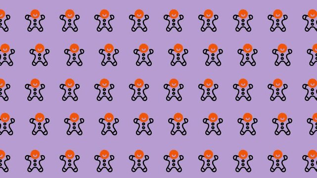 Gingerbread Man Pattern - Festive Holiday Background for Creative Projects.