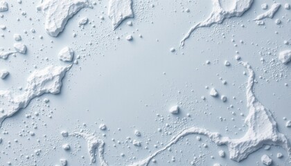 frosted silver grey 91: pearl frost grey, powdered ice surface, subtle overhead frost gleam, accented with light blue grain tint, composition: centered minimalist text area, use: spa brand visual