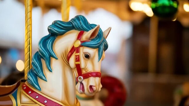 Carousel Horse Merry Go Round Nostalgia Amusement Ride Fairground Celebration