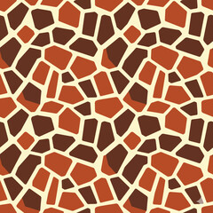 Obraz premium Giraffe seamless pattern skin print design. Wild animal hide artwork background. Vector illustration 