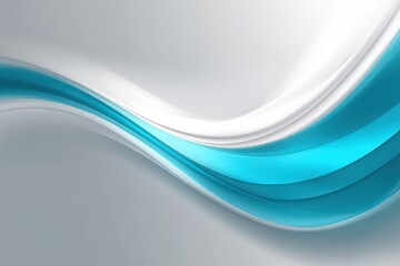 Abstract Teal and Gray Waves Background