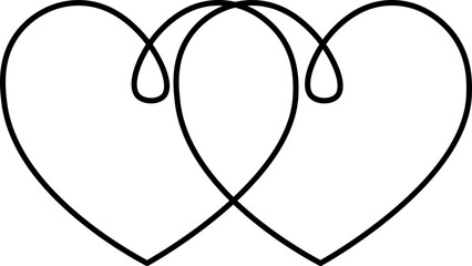 heart vector outline and shape. Valentine's day.