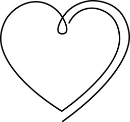 heart vector outline and shape. Valentine's day.