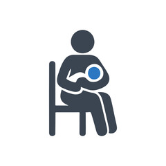 Mother Breastfeeding Baby Care Icon