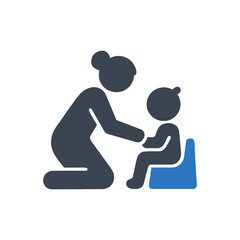 Child Potty Training Support Icon