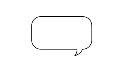 Naklejka premium Simple Speech Bubble Vector Illustration for Communication and Design