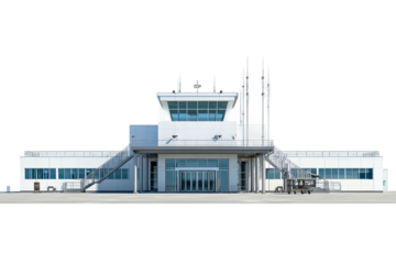 International airport terminal isolated on transparent background